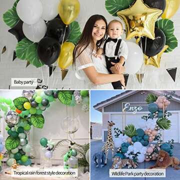 Tropical Palm Leaves Set for Parties and Home Decor