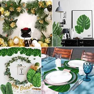 Tropical Palm Leaves Set for Parties and Home Decor