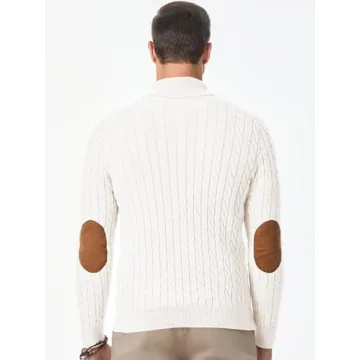 Men's Vintage Cable Knit Long Sleeve Sweater - JMIERR