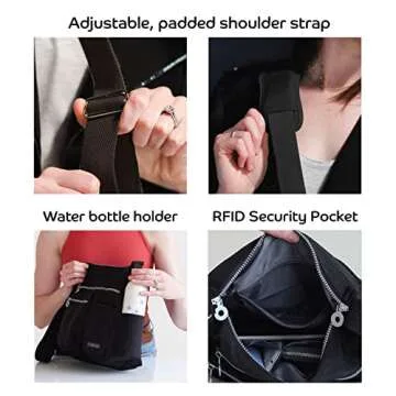 NeatPack Crossbody Bags for Women with Bottle Holder, Anti Theft RFID Pocket and Multiple Compartments, Travel Purses