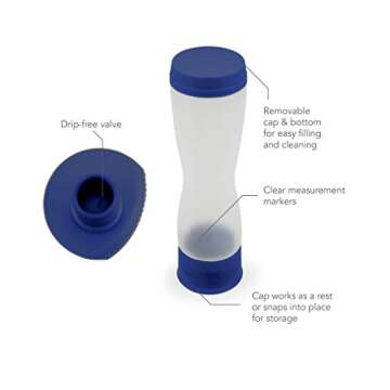 Tovolo Flow Pen 2.0 with Removable Cap 3-Cup Capacity Dispenser, Easy-Squeeze Batter Bottle with Mes...