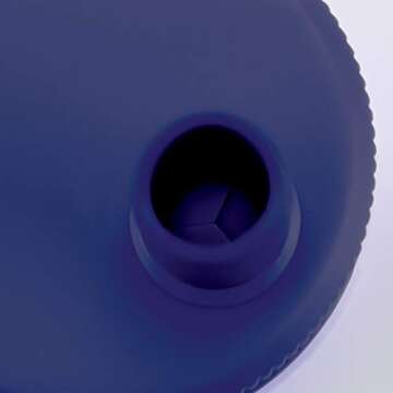 Tovolo Flow Pen 2.0 with Removable Cap 3-Cup Capacity Dispenser, Easy-Squeeze Batter Bottle with Mess-Free Valve for Pancake Art, 24 Ounces, Deep Indigo