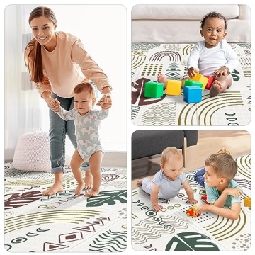 Babebay Reversible Foam Play Mat Safe Foldable Waterproof