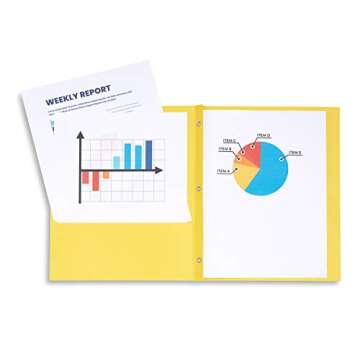 Blue Summit Supplies 100 Two Pocket Folders, Assorted Colors for Office & Classroom