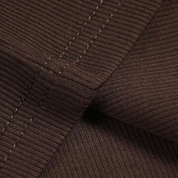 Artfish Women's Sleeveless Shirt Ribbed Fitted Scoop Neck Basic Long Crop Tank Top V Notch Mocha Brown m