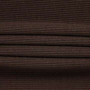 Artfish Women's Sleeveless Shirt Ribbed Fitted Scoop Neck Basic Long Crop Tank Top V Notch Mocha Brown m