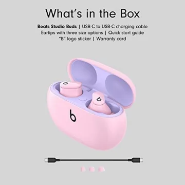 Beats Studio Buds - True Wireless Noise Cancelling Earbuds - Compatible with Apple & Android, Built-in Microphone, IPX4 Rating, Sweat Resistant Earphones, Class 1 Bluetooth Headphones - Sunset Pink