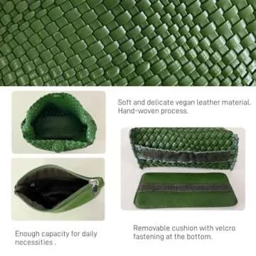 Stylish Woven Handbag Vegan Leather for Women