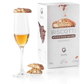 Gusta Authentic Almond Biscotti Cookies - All Natural Italian Treats
