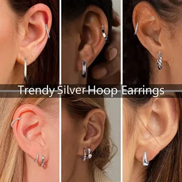 Small Surgical Steel Hoop Earrings Women Hypoallergenic Stylish
