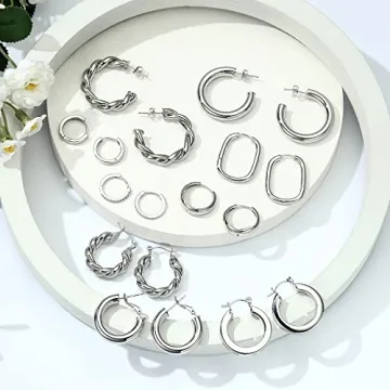 Small Surgical Steel Hoop Earrings Women Hypoallergenic Stylish