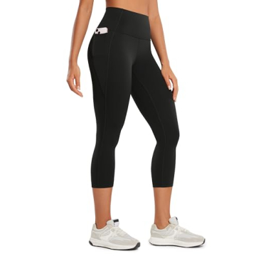 CRZ YOGA Womens Butterluxe Workout Capri Leggings with Pockets 21 Inches - High Waisted Gym Athletic...