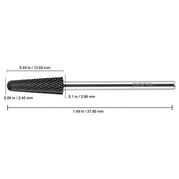 PANA USA Professional 3/32" Shank Size - Cone Shape Carbide Bit - Nail Drill Bit for Manicure Pedicu...