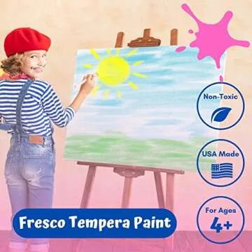 Rich Art Fresco Tempera Paint - Non-Toxic Colorful Paint Set