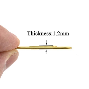 Gold Vinyl-Coated Paperclips for Organizing Documents