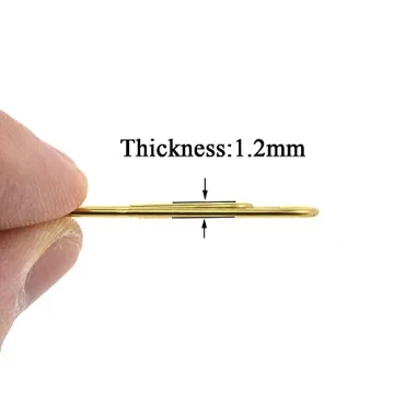 Gold Vinyl-Coated Paperclips for Organizing Documents