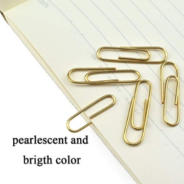 Gold Vinyl-Coated Paperclips for Organizing Documents