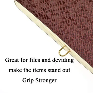 Gold Vinyl-Coated Paperclips for Organizing Documents