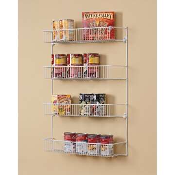 ClosetMaid 8033 4-Tier Wall Rack, 18-Inch Wide, White