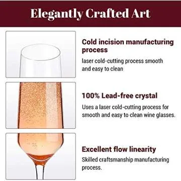 KOIOS Classy Champagne Flutes – Elegant Crystal Glasses