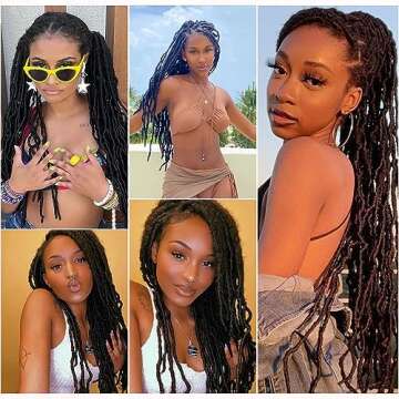 Faux Locs Crochet Hair 18 Inch Soft Goddess Locs for Women