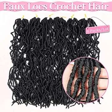 Faux Locs Crochet Hair 18 Inch Soft Goddess Locs for Women