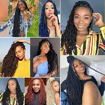 Faux Locs Crochet Hair 18 Inch Soft Goddess Locs for Women
