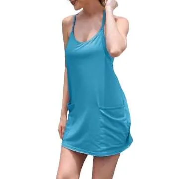 Stylish UNIANKIYA Women's Workout Romper Dress with Shorts