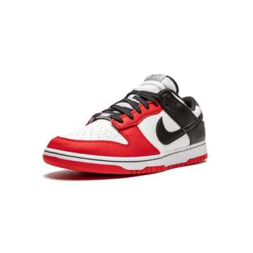 Nike Dunk Low Retro Women's Basketball Shoes, Vela Black Black Chile Red, 10 US