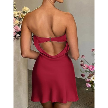 Elegant LYANER Satin Silk Mini Dress for Parties