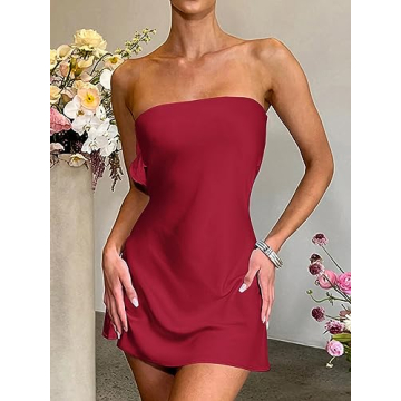 Elegant LYANER Satin Silk Mini Dress for Parties