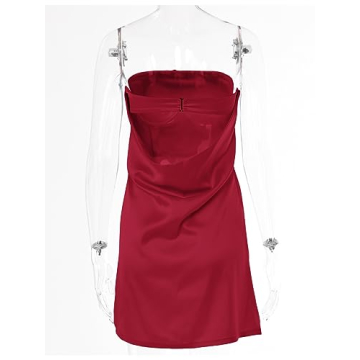 Elegant LYANER Satin Silk Mini Dress for Parties