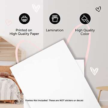 Designs by Maria Inc. Set of 4 UNFRAMED Farm animal kids nursery decor | Cute animal pictures | Animal posters safari wall decor | Farm Animal with Floral Crown Wall Art | Farmhouse Artwork (8"x10")