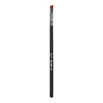 Sigma E65 - Small Angle Makeup Brush - Use for Winged Eyes or as Brow Brush - Precision Angled Brush for Gel or Powder Products - Create Precise Lines & Strokes - Chrome
