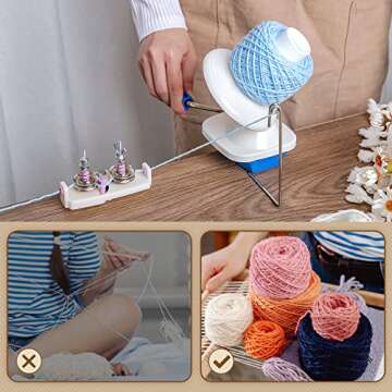 Adhafera Yarn Winder with Yarn Guide - Effortless Crafting Aid