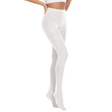 American Trends Tights for Women Semi Opaque Footed Pantyhose Solid Color Womens Run Resistant Tight...
