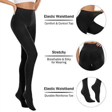 American Trends Tights for Women High Waist 80D Comfort