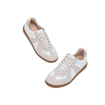 ACAOT White Shoes Couple 2025 Spring/Summer Breathable Trendy Running Casual Board Shoes,Women's Bei...