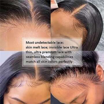 Beauty Lueen 13x4 HD Transparent Body Wave Lace Front Wigs Human Hair Pre Plucked Glueless Wigs 13x4 Lace Frontal Wigs For Black Women 150 Density (24 inch)