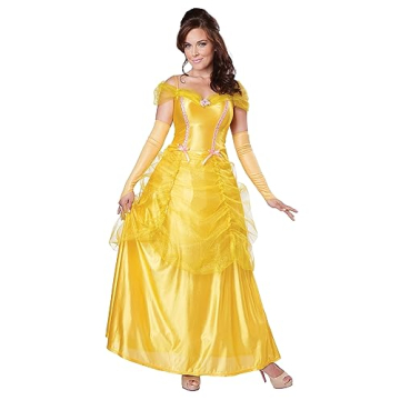 California Costumes Classic Beauty Fairytale Princess Long Dress Gown - Adult Sized - Yellow - Mediu...