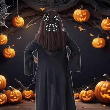 Spooky Halloween Hair Bows for Women Perfect for Parties