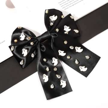 Spooky Halloween Hair Bows for Women Perfect for Parties