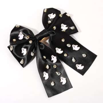 Spooky Halloween Hair Bows for Women Perfect for Parties