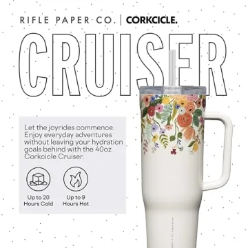 Corkcicle x Rifle Paper Co. Cruiser Tumbler 40 oz