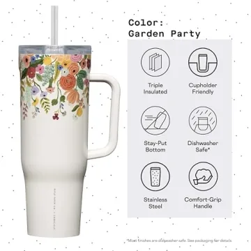 Corkcicle x Rifle Paper Co. Cruiser Tumbler 40 oz