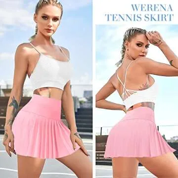 Stylish Pleated Tennis Skirt with Built-in Shorts for Women