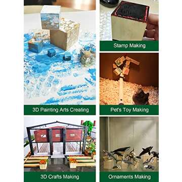 Tosnail 30 Pack Unfinished Wooden Craft Blocks 2 Inch