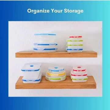 Collapsible Silicone Food Storage Containers - ECOBERI Set of 4