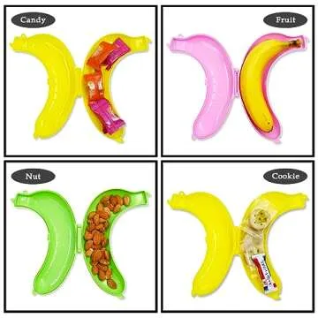 YINPIXUS 3 Pack Banana Cases for Fresh Fruits On-the-Go