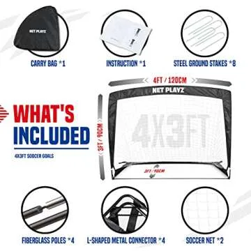 Portable Soccer Goals - Instant Play Set for Kids